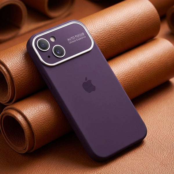 Auto Focus Deep Purple Original Silicone case for Apple iphone 13 - The Hatke