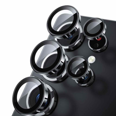 Black Metallic camera ring lens guard for Samsung S25 ultra