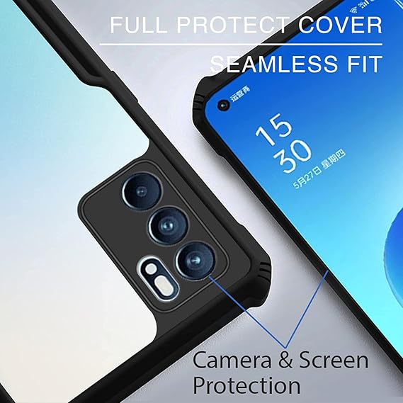 Shockproof protective transparent Silicone Case for Oppo Reno 6 5G