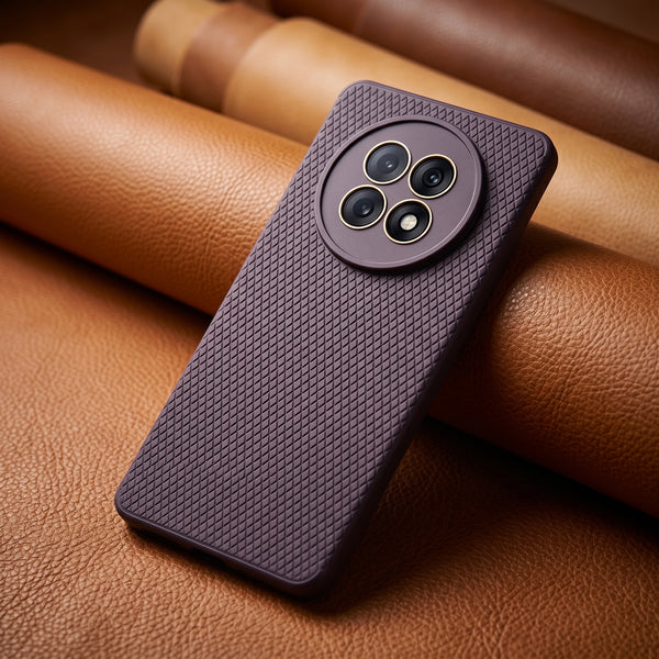 Deep Purple Line Wave Silicone Case for Oppo F31 Pro Plus