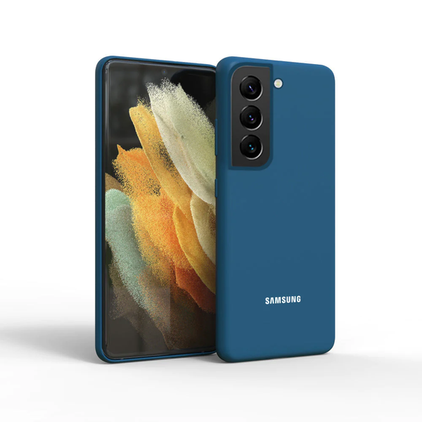 Cosmic Blue Camera Original Silicone case for Samsung S21 FE