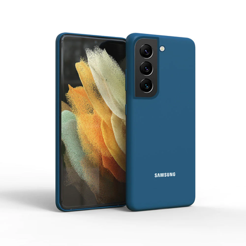Cosmic Blue Camera Original Silicone case for Samsung S22