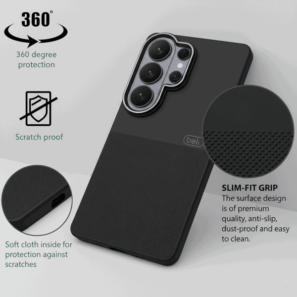 Black Beots Silicone case for Samsung S26 Ultra - The Hatke