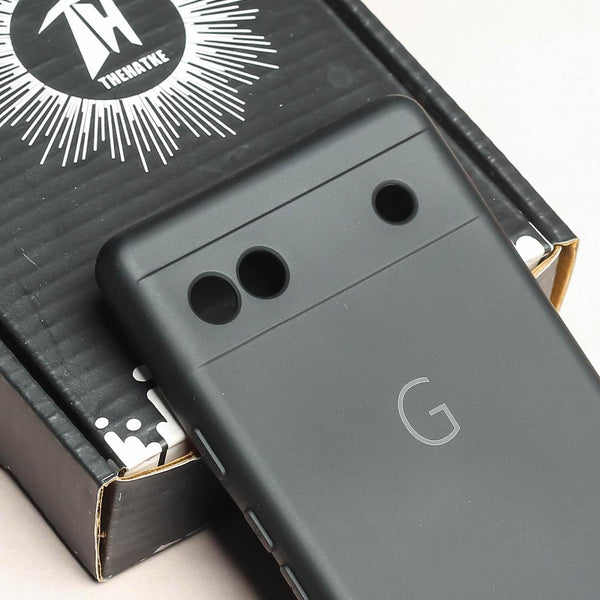 Black Camera Original Silicone case for Google Pixel 6A - The Hatke