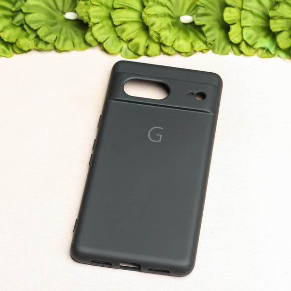 Black Camera Original Silicone case for Google Pixel 7 - The Hatke
