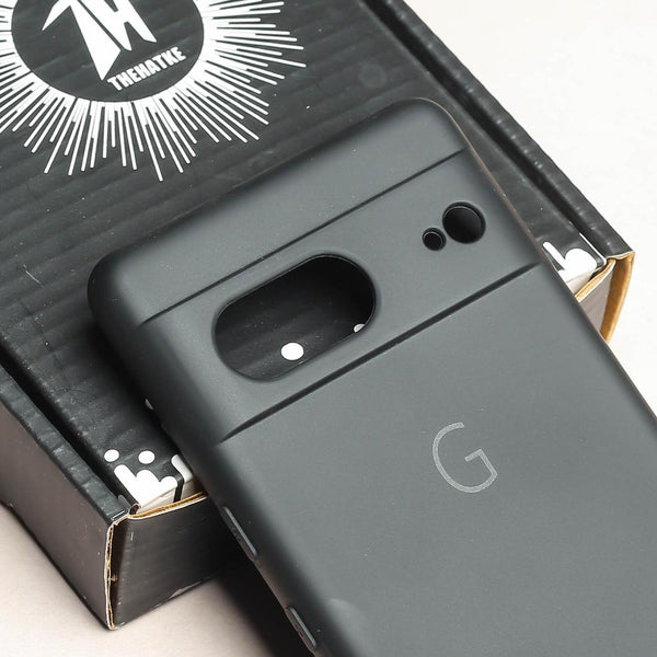 Black Camera Original Silicone case for Google Pixel 7 - The Hatke