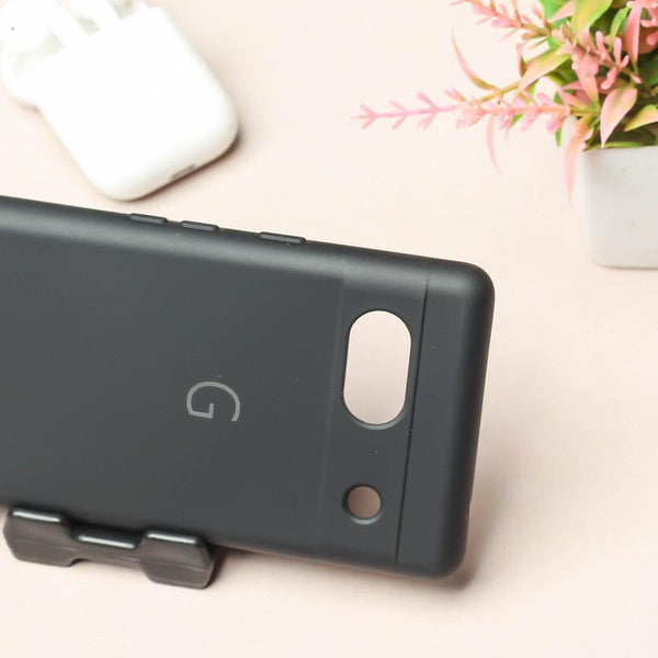Black Camera Original Silicone case for Google Pixel 7A - The Hatke