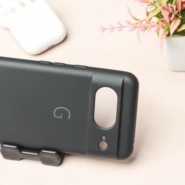 Black Camera Original Silicone case for Google Pixel 8 - The Hatke