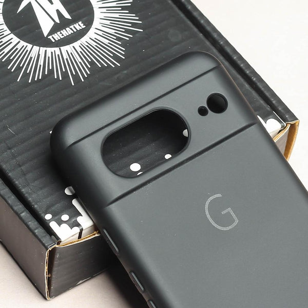 Black Camera Original Silicone case for Google Pixel 8 - The Hatke