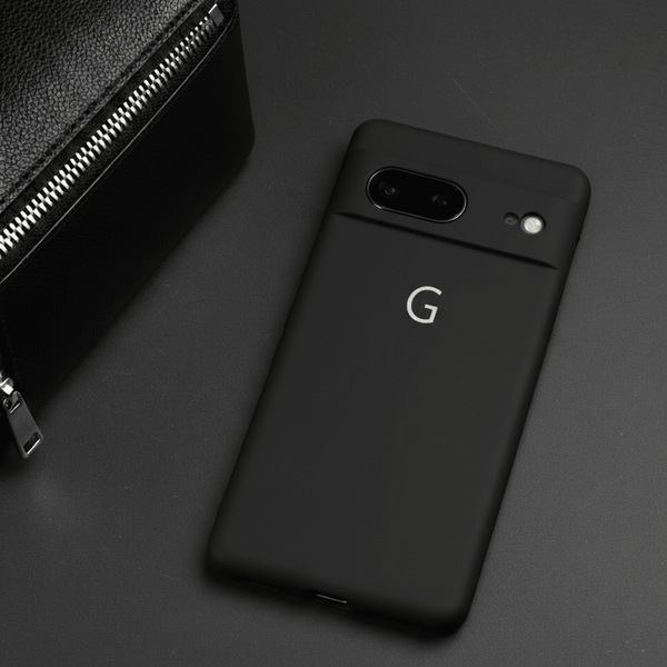 Black Camera Original Silicone case for Google Pixel 8 - The Hatke