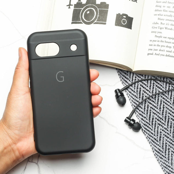 Black Camera Original Silicone case for Google Pixel 8a - The Hatke