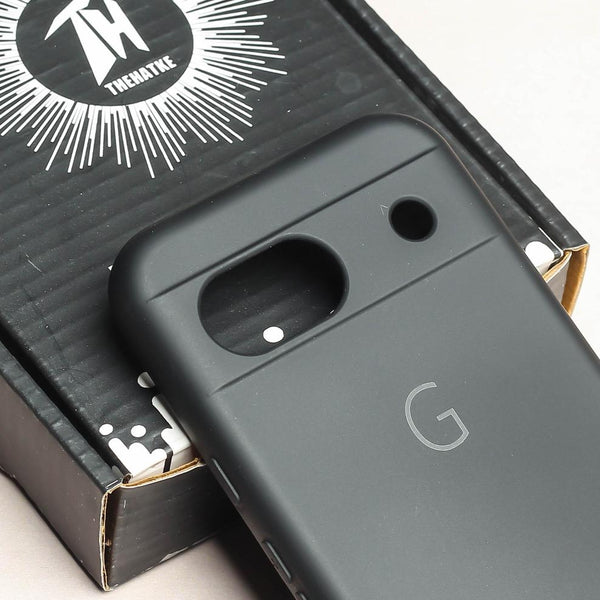 Black Camera Original Silicone case for Google Pixel 8a - The Hatke