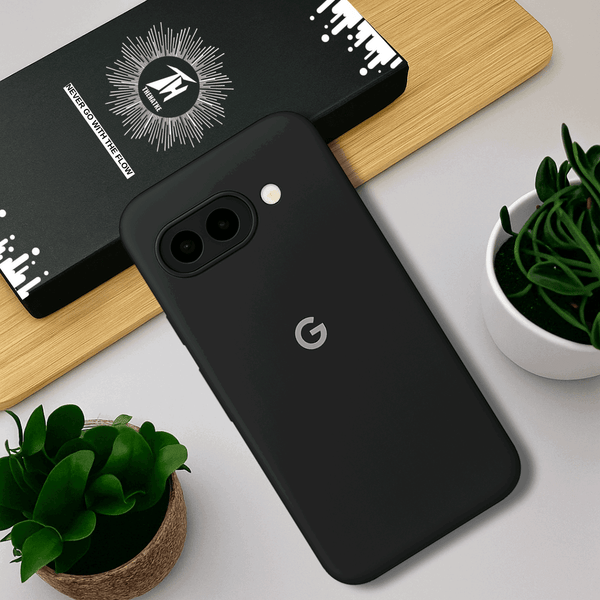 Black Camera Original Silicone case for Google Pixel 9a - The Hatke