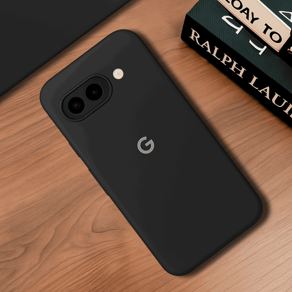 Black Camera Original Silicone case for Google Pixel 9a - The Hatke