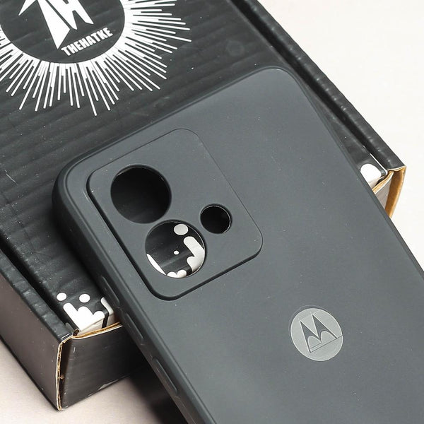 Black Camera Original Silicone case for Motorola Edge 40 Neo - The Hatke