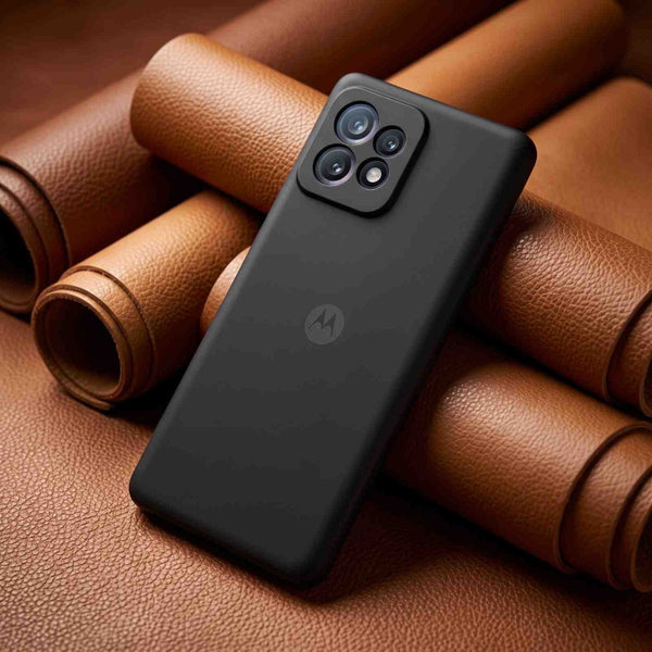 Black Camera Original Silicone case for Motorola Edge 40 Pro - The Hatke