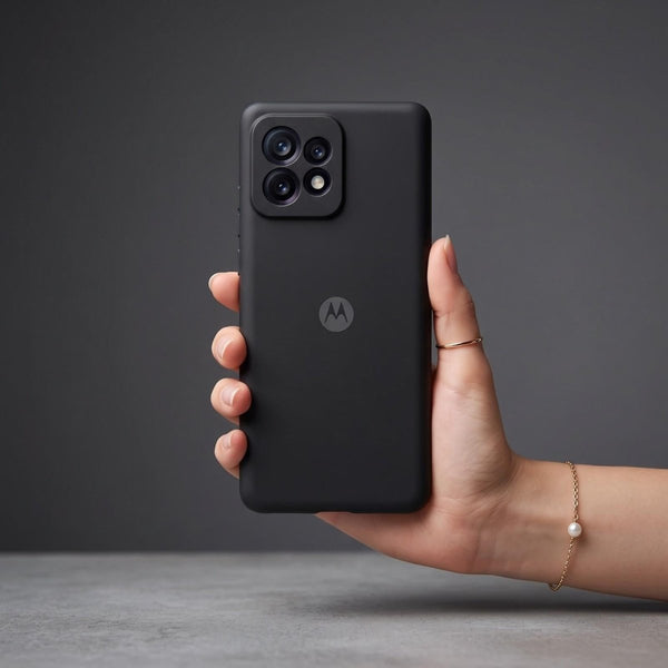 Black Camera Original Silicone case for Motorola Edge 40 Pro - The Hatke