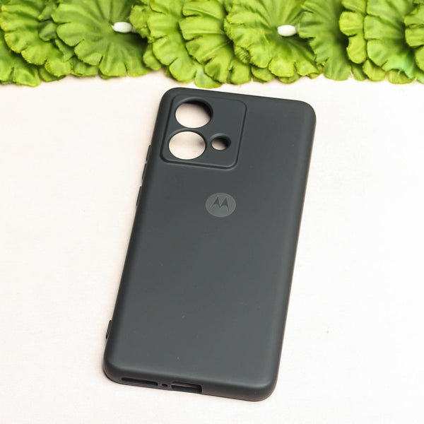 Black Camera Original Silicone case for Motorola G84 - The Hatke