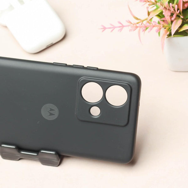 Black Camera Original Silicone case for Motorola G84 - The Hatke