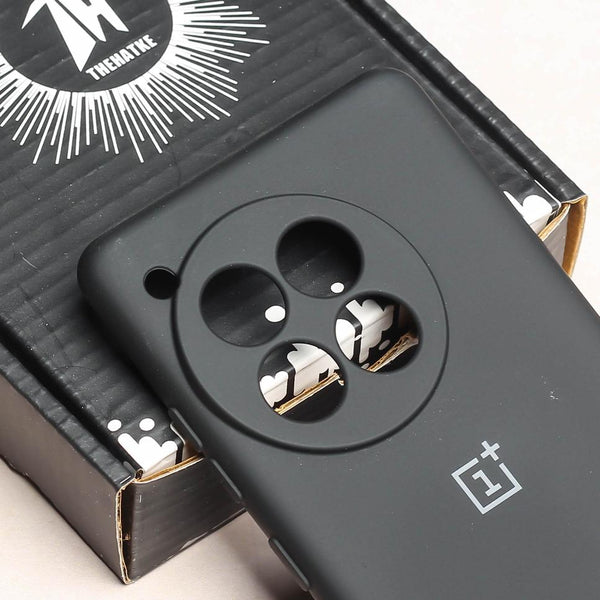 Black Camera Original Silicone case for Oneplus 12 - The Hatke