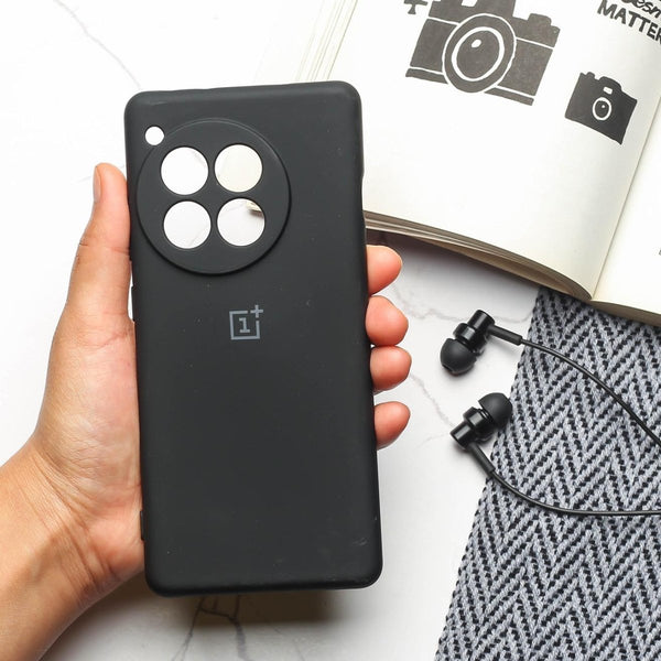 Black Camera Original Silicone case for Oneplus 12 - The Hatke