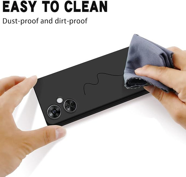 Black Camera Original Silicone case for Oneplus Nord CE 3 - The Hatke