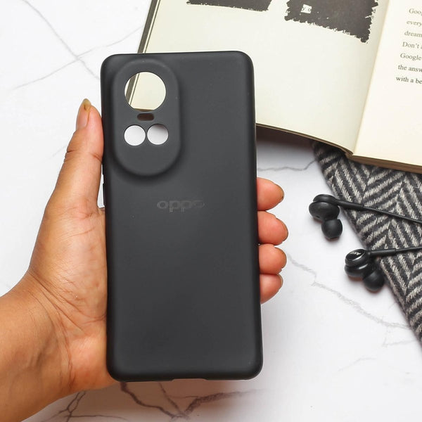 Black Camera Original Silicone case for Oppo Reno 10 - The Hatke