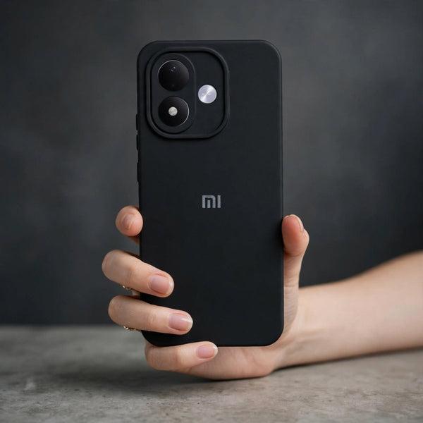 Black Camera Original Silicone case for Redmi Note 17 - The Hatke
