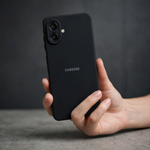 Black Camera Original Silicone case for Samsung A07 - The Hatke
