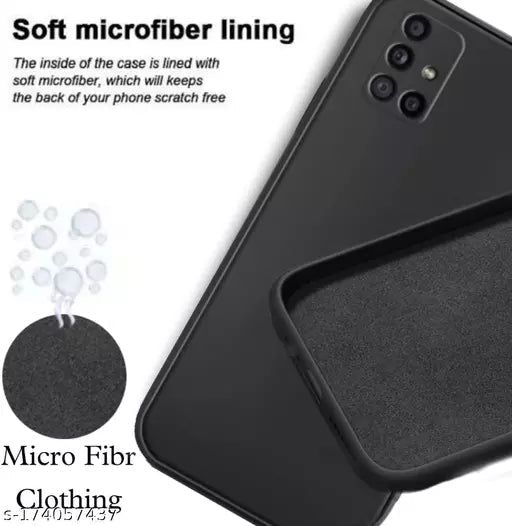 Black Camera Original Silicone Case for Samsung A71 - The Hatke