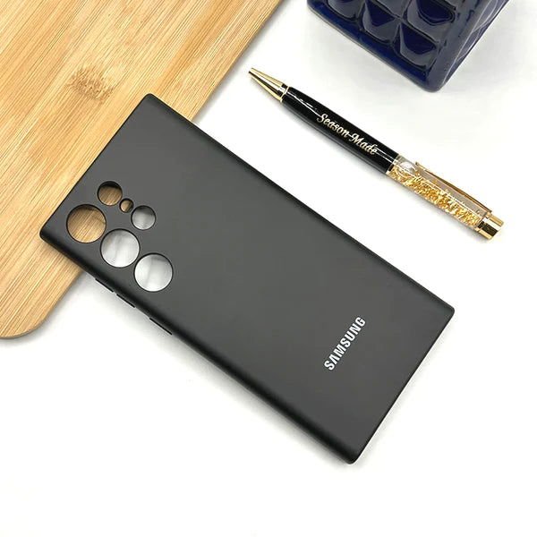 Black Camera Original Silicone case for Samsung S23 Ultra - The Hatke