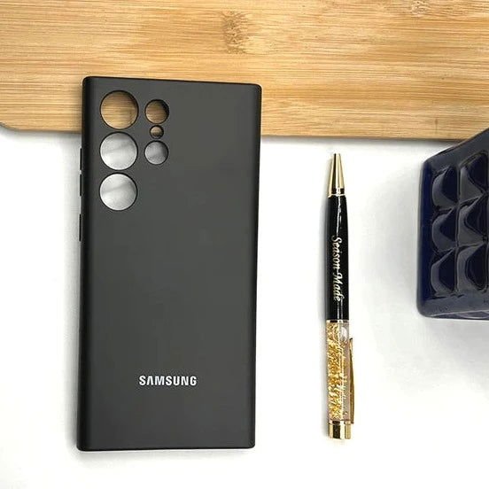 Black Camera Original Silicone case for Samsung S23 Ultra - The Hatke
