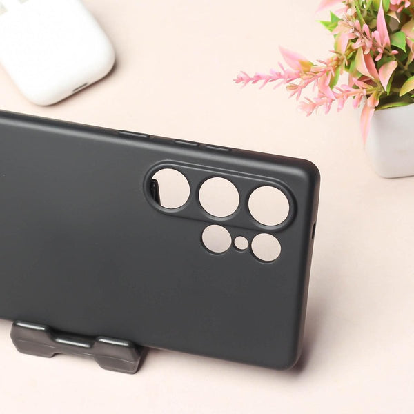 Black Camera Original Silicone case for Samsung S25 Ultra - The Hatke