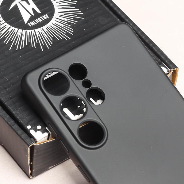 Black Camera Original Silicone case for Samsung S25 Ultra - The Hatke