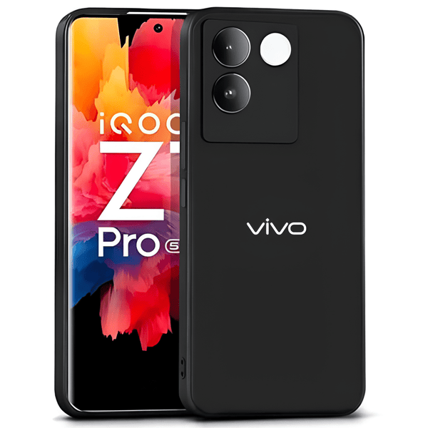 Black Camera Original Silicone case for Vivo T2 Pro - The Hatke
