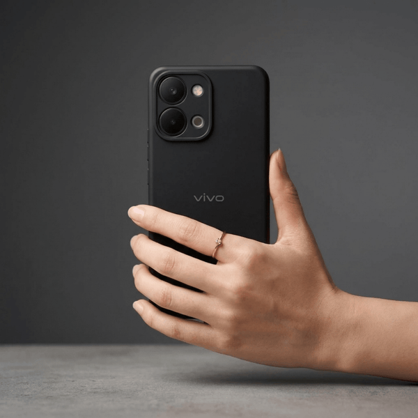 Black Camera Original Silicone case for Vivo T5x - The Hatke