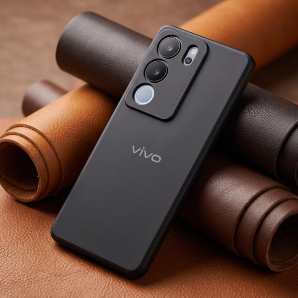 Black Camera Original Silicone case for Vivo V29 - The Hatke