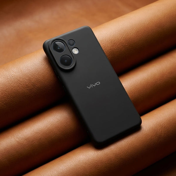 Black Camera Original Silicone case for Vivo V60 - The Hatke