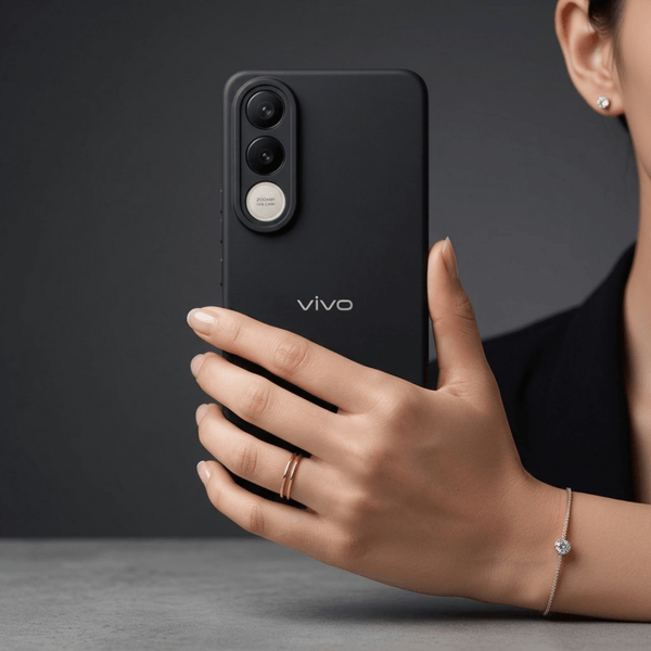 Black Camera Original Silicone case for Vivo V70 Fe - The Hatke