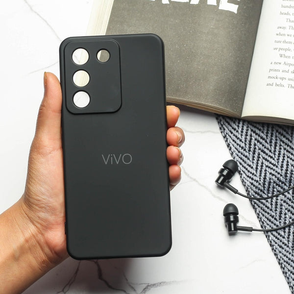 Black Camera Original Silicone case for Vivo Y200 - The Hatke