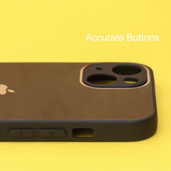 Black camera Safe mirror case for Apple Iphone 14 Plus - The Hatke