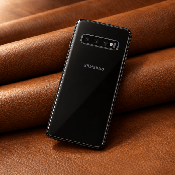 Black Camera Safe mirror case for Samsung S10 Plus - The Hatke