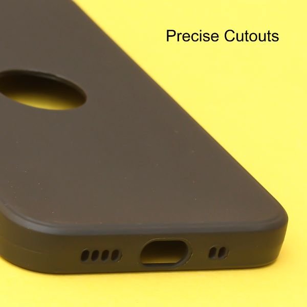 Black Candy Logo Cut Silicone Case for Apple Iphone 12 - The Hatke