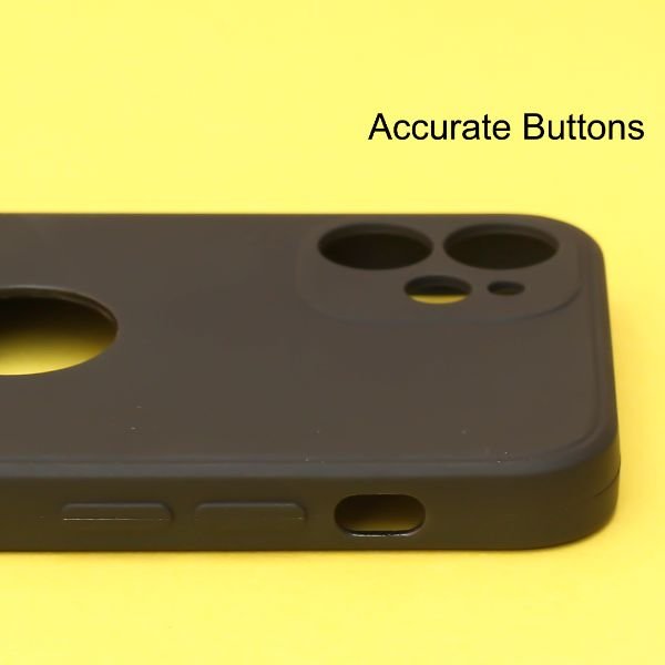 Black Candy Logo Cut Silicone Case for Apple Iphone 12 - The Hatke