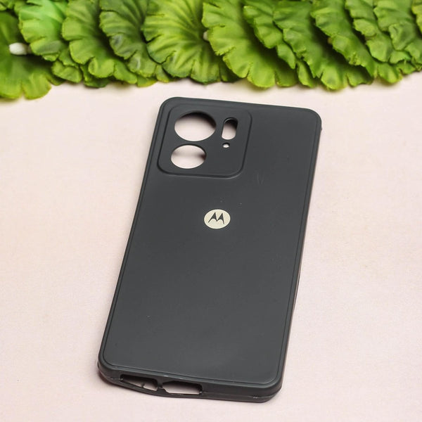 Black Candy silicone Case for Motorola Edge 40 - The Hatke