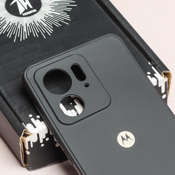 Black Candy silicone Case for Motorola Edge 40 - The Hatke