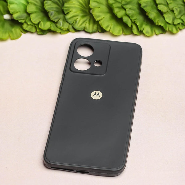 Black Candy silicone Case for Motorola G84 - The Hatke