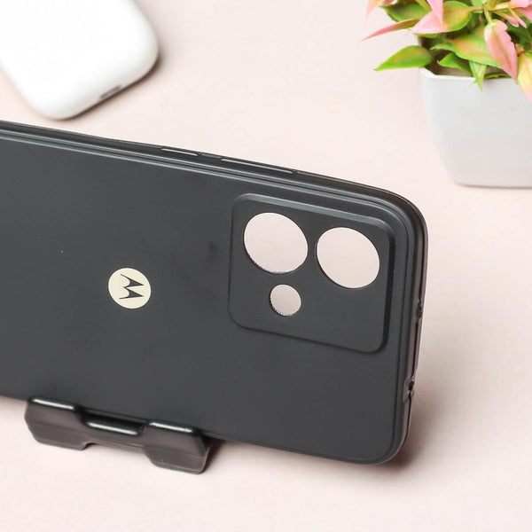 Black Candy silicone Case for Motorola G84 - The Hatke