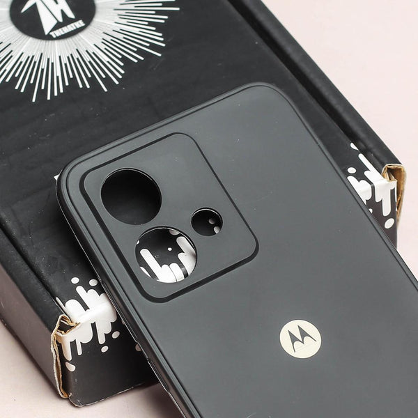 Black Candy silicone Case for Motorola G84 - The Hatke