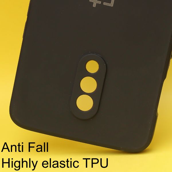 Black Candy Silicone Case for Oneplus 7 - The Hatke